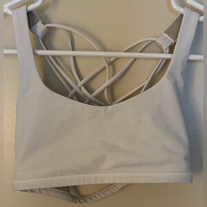 Lululemon White racerback workout sports bra size 2 unknown